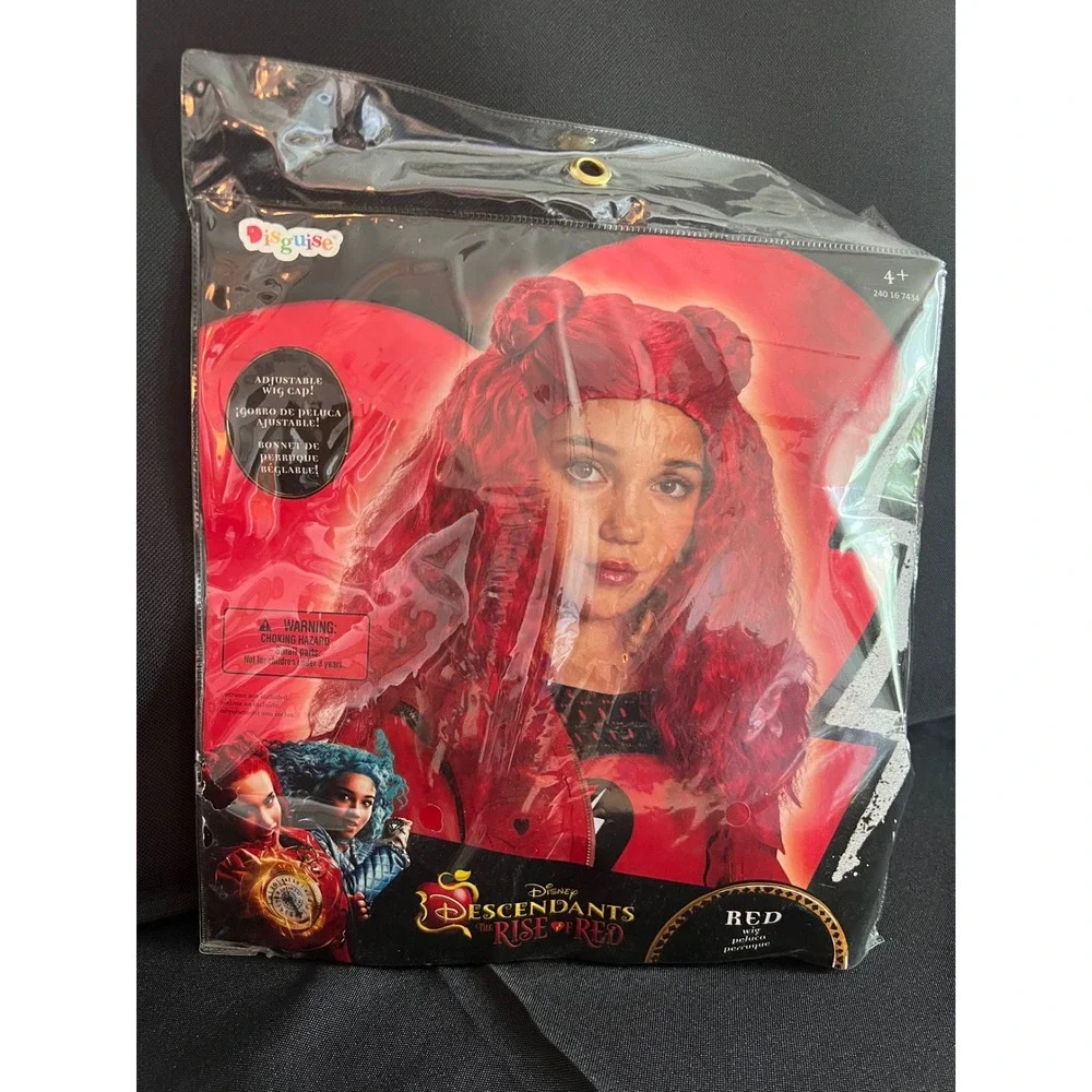 Disney Descendants The Rise of Red Wig Kids Disguise Red Costume Accessory 4+